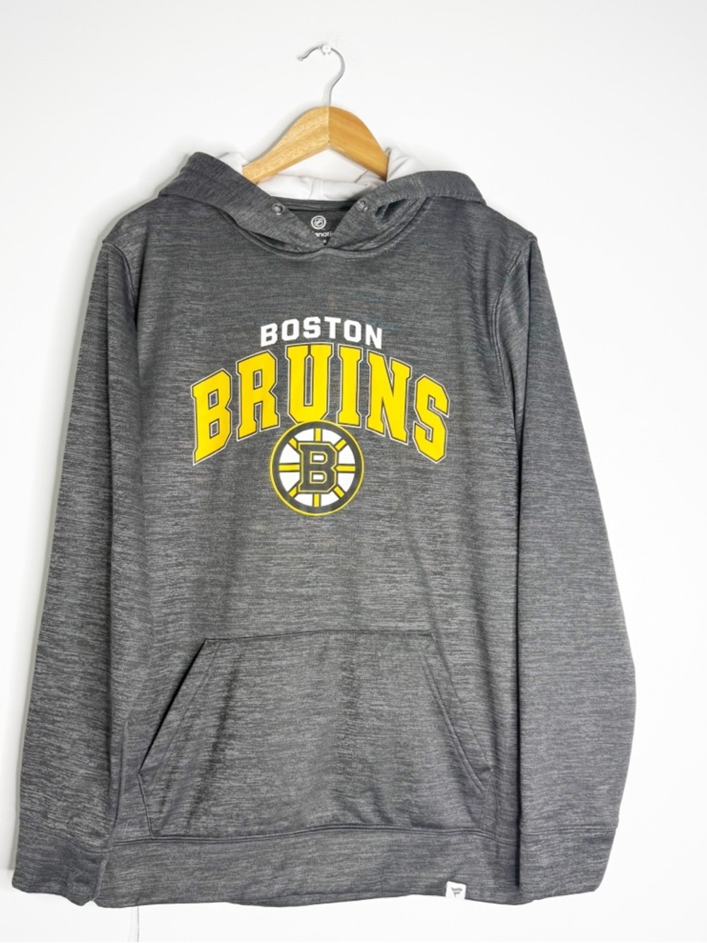 Fanatics Boston Bruins Pullover Hoodie Gray Size M NHL Hockey Sweatshirt